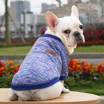 【超暖かい】犬服　セーター　ニット　ペット　小型犬　猫　防寒　秋冬　抜け毛防止　ブルー　Sサイズ_画像5