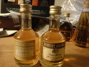 ロバートブラウン　まろやか原酒　１２年　５０ｍｌミニボトル ウイスキー 2本セット 　未開栓　