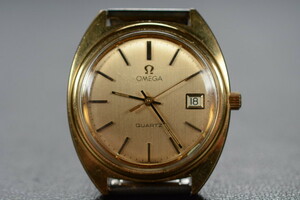 古い腕時計 OMEGA QUARTZ 純正ベルト付き 検索用語→Aレター100gオメガクオーツ