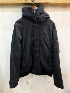 I38★WOOLRICH/ウールリッチ THERMOLITE 中綿フライトジャケット アウトドア マウンテンジャケット ブラック アウトドア メンズL★