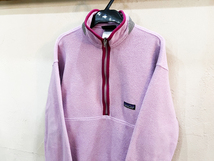 G71★Patagonia/パタゴニア キッズシンチラフリースジャケット ハーフジップ プルオーバー ピンク 女の子用 ジュニアサイズXL(14) USED★_画像2