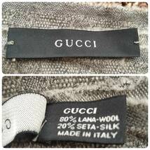 1円~【シルク混】 グッチ GUCCI マフラー ストール フリンジ シェリーライン GG ウール 防寒具 レディース メンズ ビジネス_画像10