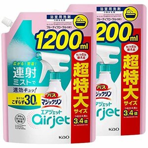 【まとめ買い】バスマジックリンエアジェット フルーティフローラル 大容量 詰め替え 1200ｍｌ×2個