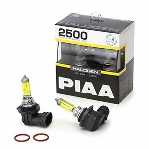 PIAA ヘッドライト・フォグランプ用 ハロゲン 2500K イエローバルブ 12V 55W HB(HB3/HB4共用) 車検対応 2個入 HS