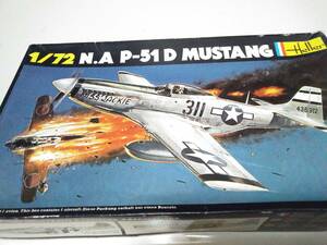 プラモデル エレール Heller 1/72 ノースドロップ P-51D ムスタング N.A P-51D MUSTANH アメリカ 戦闘機 未組み立て（コレクション品放出）