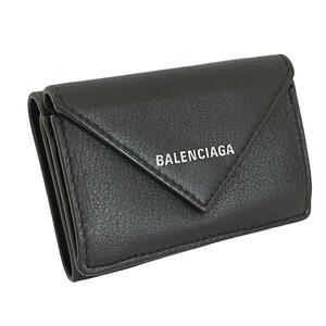 BALENCIAGA バレンシアガ 三つ折り財布 ブラック391446