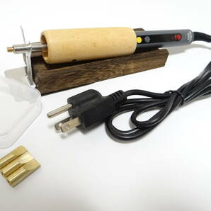 温度設定機能付き電気クリーサー(捻)セット 革細工 レザークラフト 電気ネン コテ ネジ捻 コバ 仕上げの画像1