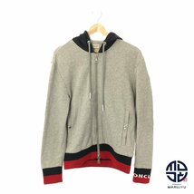 MONCLER モンクレール MAGLIA CARDIGAN グレー 長袖 パーカー ジップアップ サイズS メンズ アパレル_画像1