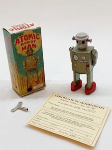 ■ブリキ■ATOMIC ROBOT MAN ORIGINAL■ゼンマイ駆動■箱付き■Schylling■