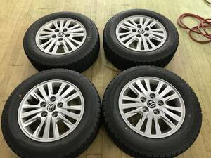 スタッドレス GY NAVI7 21年製 195/65R15 TOYOTA エスクァイア純正 アルミホイールセット 4本 中古 ノア VOXY エスクァイア