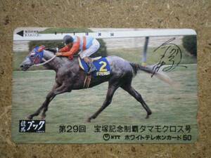I1111B* horse racing book tamamo Cross horse racing telephone card 