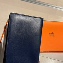 エルメス HERMES 手帳 レザー カバー　ネイビー　フランス製　匿名配送_画像5