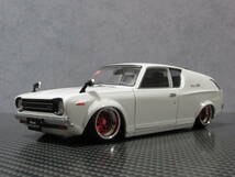 Hachette アシェット 国産名車コレクション1/24 日産 チェリー クーペ X-1R(1973) カスタム改 ローダウン_画像1