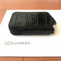 ■新品未使用■ レクサス LEXUS『スマートキーケース』正規品 クロコ調 イタリアンレザー ブラック 黒 Cタイプ 送料無料！_画像3