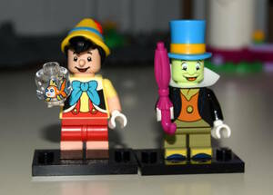  Disney 100 anniversary commemoration Lego mini figure * Pinocchio &ji minnie *kli Kett 