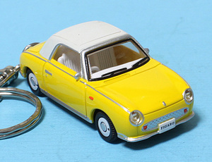 ★☆NISSAN Figaro☆ニッサン フィガロ☆FK10型☆パイクカー☆バナナイエロー☆ミニカー☆キーホルダー・アクセサリー☆★