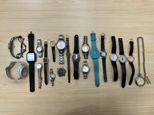 「H」腕時計 懐中時計 など 20点おまとめ SEIKO セイコー G-SHOCK RADO ラドー GUESS CITIZEN シチズン など