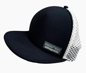 美品!! 名作!! Patagonia パタゴニア Duckbill Trucker Hat ダックビル ロゴ トラッカー キャップ ブラック 黒 × 白 SP17 size FREE