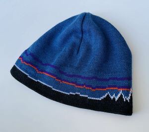 ほぼ新品!! 希少!! 07年 PATAGONIA BEANIE HAT F7 パタゴニア 雪山 ビーニー ニットキャップ ニット帽 ブラック 黒 size FREE レアカラー