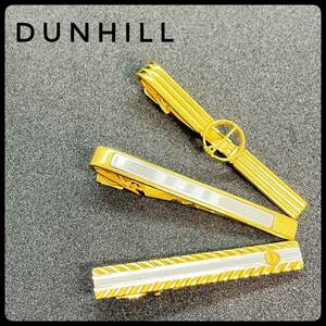 Dinhill タイピン　3点セット　ダンヒル　ネクタイピン 入学式　スーツ　ネクタイピン ゴールド食　金色　スーツ ネクタイピン　dロゴ