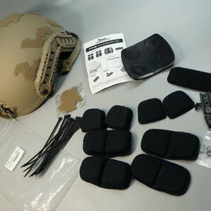 オップスコア 官給品 OPS-CORE FTHS BALLISTIC HELMET ASSEMBLY サイズL TAN499（ PEQ PVS PSQ ATPIAL ptw トレポン wilcox)の画像3