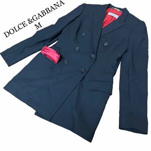 DOLCE &GABBANA テーラードジャケット ダブル ブラック 38 M