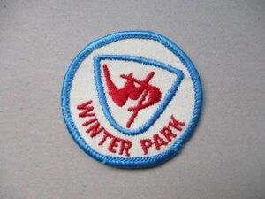 80s WINTER PARKスキー場 ワッペン/リゾートCOLORADOビンテージpatchスキーヤーvintageスキーUSAパッチUSアメリカSKIコロラド V198