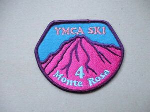 YMCA SKI 4スキーキャンプ Monte Rosa『モンテ・ローザ』ワッペン/PATCHキリスト教青年会CAMP山脈ハイキング登山アルプス旅行パッチ V198