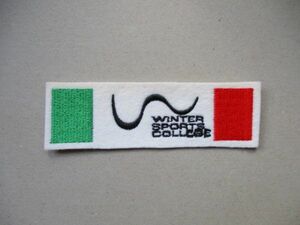 80s WINTER SPORTS ワッペン/ウィンタースポーツ イタリア国旗スキー場ビンテージpatchスキーヤーvintageスキー パッチSKI V198