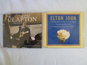 シングルCD2枚セット！ 　- Eric Clapton エリック・クラプトン Change the World - Elton John エルトン・ジョン Candle In The Wind