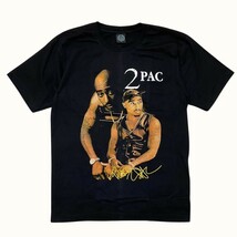 ★新品未使用★2PAC ツーパック ラップ バンドTシャツ 半袖 ロックTシャツ コットン プリント ブラック 黒 Lサイズ 2344_画像6