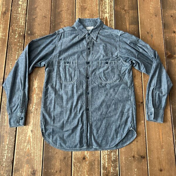 即決!送料込み!WAREHOUSE ウエアハウス シャンブレーシャツ ワークシャツ ビンテージ コットン 長袖シャツ サイズ 36