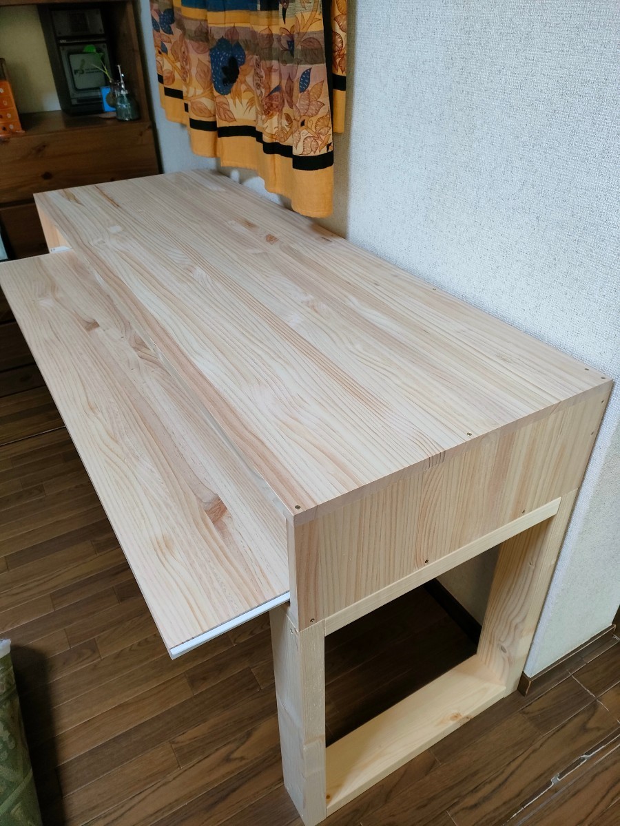 140×50 Computer/Music/Desk/Keyboard Slider {Natural} Solid Wood, Handmade items, furniture, Chair, table, desk