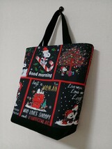 ★snoopy*トートバッグ*A4*大きめ* *マザーズ*スヌーピー*X'mas*ハンドメイド♪_画像3