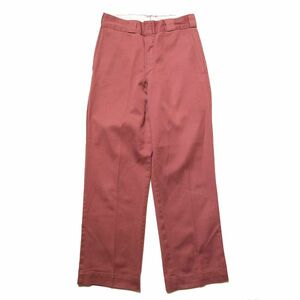 70's ディッキーズ Dickies 874 ワークパンツ (30×30) 赤紫系 タロン アルミ TALON 70年代 旧タグ オールド ビンテージ レアカラー