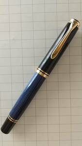 Pelikan ペリカン 万年筆 スーベレーン M800青縞 14C/B(太字) おまけペンケース付