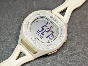 SEIKO セイコー スマートラップ/スーパーランナーズ2016/S620-00A0/腕時計/デジタル/ラバー/ホワイト 電池交換済み 稼働品