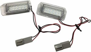 L947 アルファード ヴェルファイア 20 30トヨタ車 汎用 カーテシランプ ドア 純正交換 LED SMD 18連 ホワイト フットランプ 2pcs