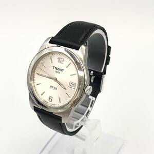 12/28 DT-I1711★TISSOT 腕時計★ティソ/1853/37753/レザー/革ベルト/シルバーカラー/ブランド時計/メンズ/DB0 DD7