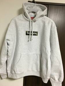 新品希少 L シュプリーム Supreme Box Logo Hooded Sweatshirt Ash Grey ボックスロゴ パーカー グレー カモフラ NIGO 23FW