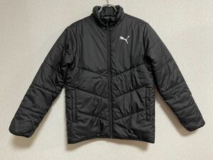 PUMA プーマ キッズ ナイロンジャケット 黒 160 通学 アウトドア スポーツ観戦 ブラック ジャンパー アウター 