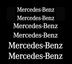 新品 ◆ メルセデス・ベンツ Mercedes Benz エンブレム 耐熱デカール ステッカー ◆ ドレスアップ ブレーキキャリパー 自動車汎用 白