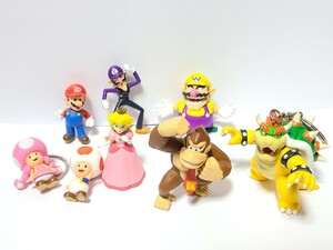 スーパーマリオ フィギュア キーホルダー 8点セット マリオ ピーチ キノピオ キノピコ ワリオ ワルイージ ドンキー クッパ 入手困難 激レア