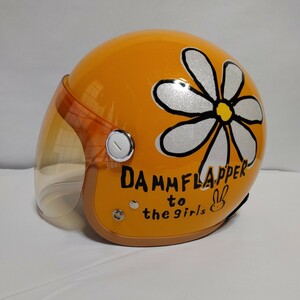 ヘルメット バイク 女性 ダムフラッパー DAMMFLAPPER 57〜58cm　FLOWER JET