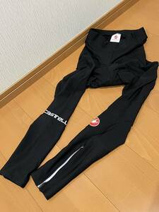 [美品] CASTELLI カステリ タイツ ビブタイツ Mサイズ 裏起毛 冬用 レーパン レーサーパンツ ショーツ メンズ