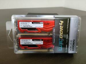Team DDR4 3200Mhz PC4-25600 8GBx2枚（16GBkit）TPRD416G3200HC22DC01-A ④