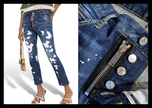 定価9.6万 ディースクエアードDSQUARED2 コーデのアクセントに最適！ブリーチ加工 デニムパンツ ジーンズ COOL GIRL JEAN イタリア製