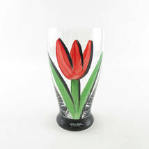 美品 KOSTA BODA コスタボダ TULIPA チューリップ レッド タンブラー グラス ヴィンテージ スウェーデン 北欧 SY7519L_画像1