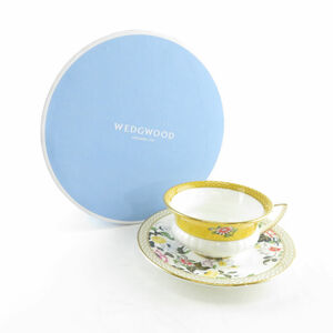 美品 WEDGWOOD ウェッジウッド ワンダーラスト プリムローズ ティーカップ＆ソーサー 1客 レア 希少 SY7630B3