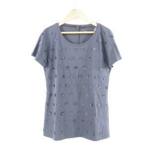  beautiful goods maxmaraWEEKEND Max Mara short sleeves shirt XS cotton other navy blue biju- tops lady's AU2306A14